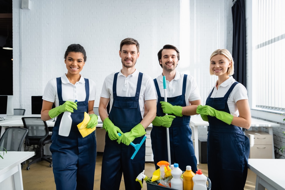 What are the key skills for a commercial cleaner